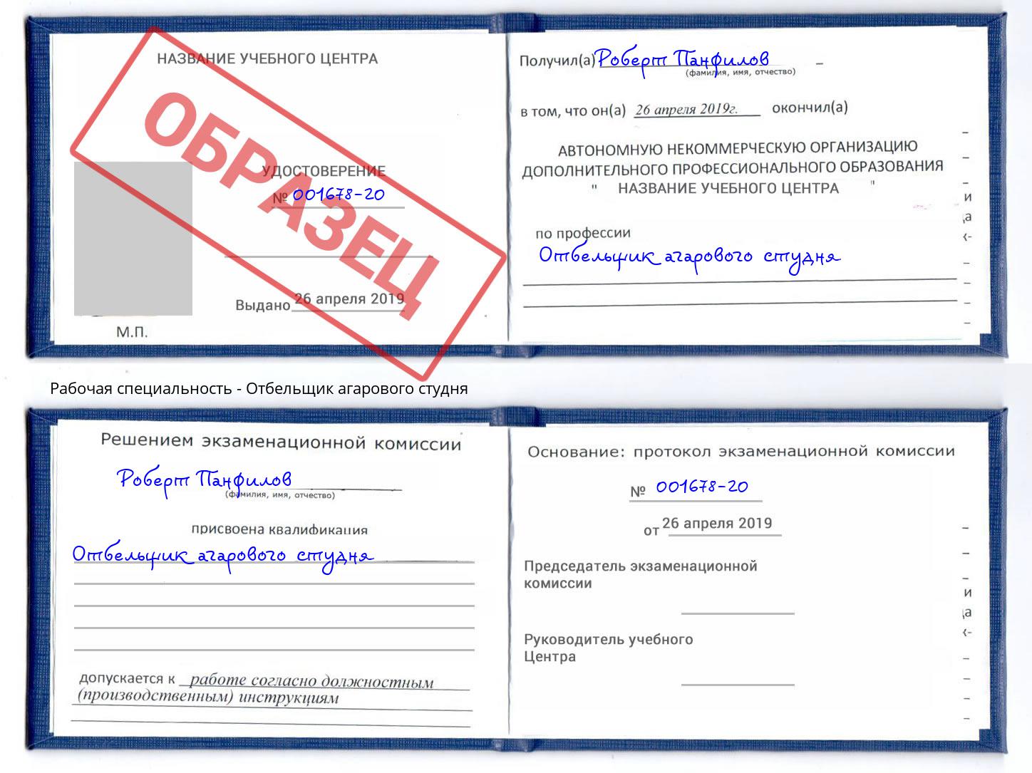 Отбельщик агарового студня Грязи